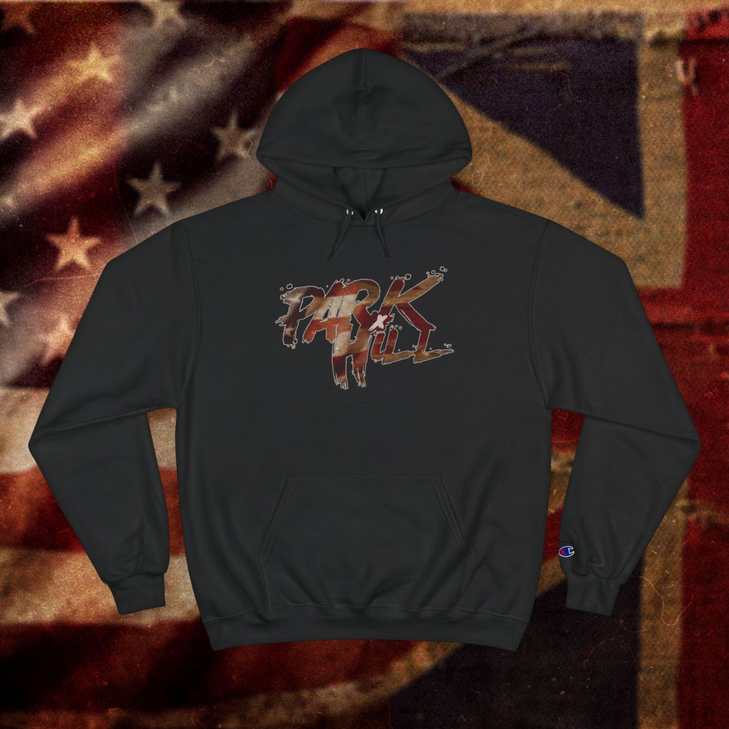 Park Hill Dual Citizen Hoodie | Camo Brush Lettering, Champion Style