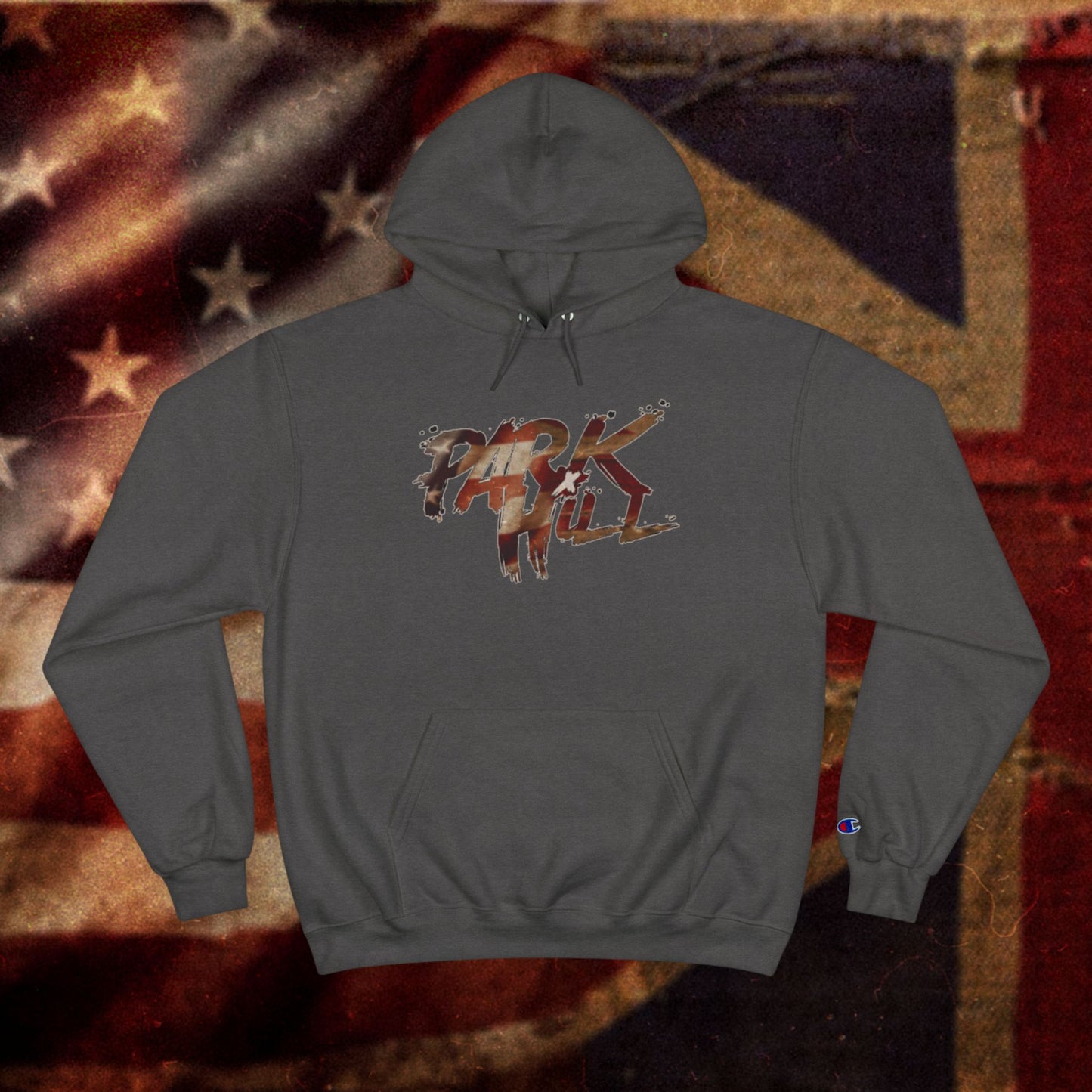 Park Hill Dual Citizen Hoodie | Camo Brush Lettering, Champion Style