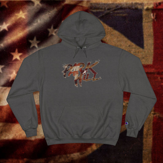 Park Hill Dual Citizen Hoodie | Camo Brush Lettering, Champion Style