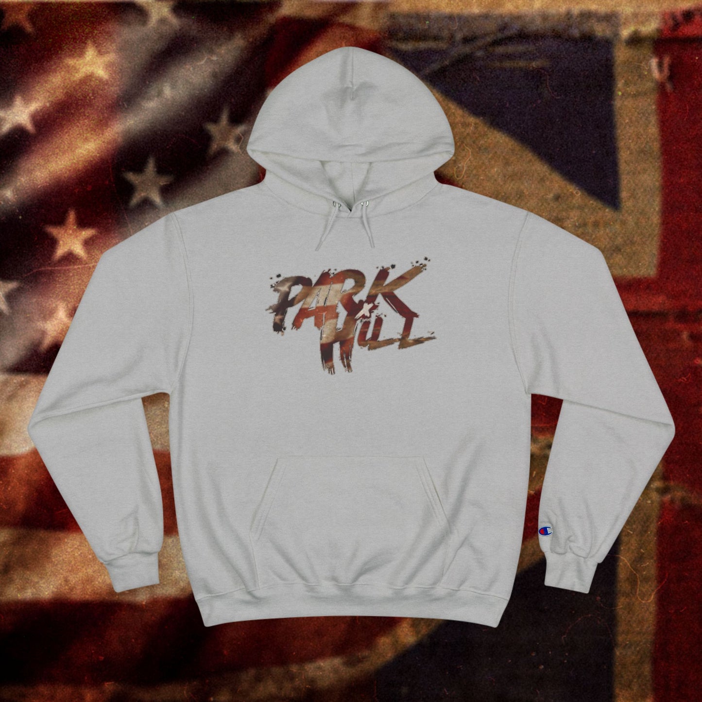 Park Hill Dual Citizen Hoodie | Camo Brush Lettering, Champion Style